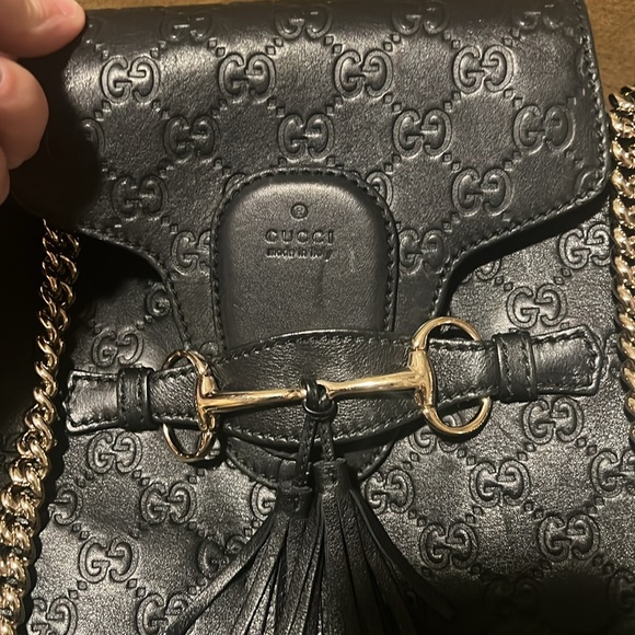 Gucci Guccissima Authentic Horsebit black Emily versatile large bag and dustbag - Picture 4 of 17